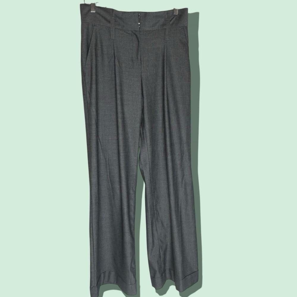Vtg Limited High Waisted Black/White Plaid Wide Leg Dress Pants 4 Y2K Goth Chic